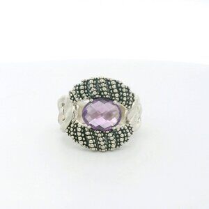 Michael Dawkins Sterling Silver Purple Stone Ring - Size 7